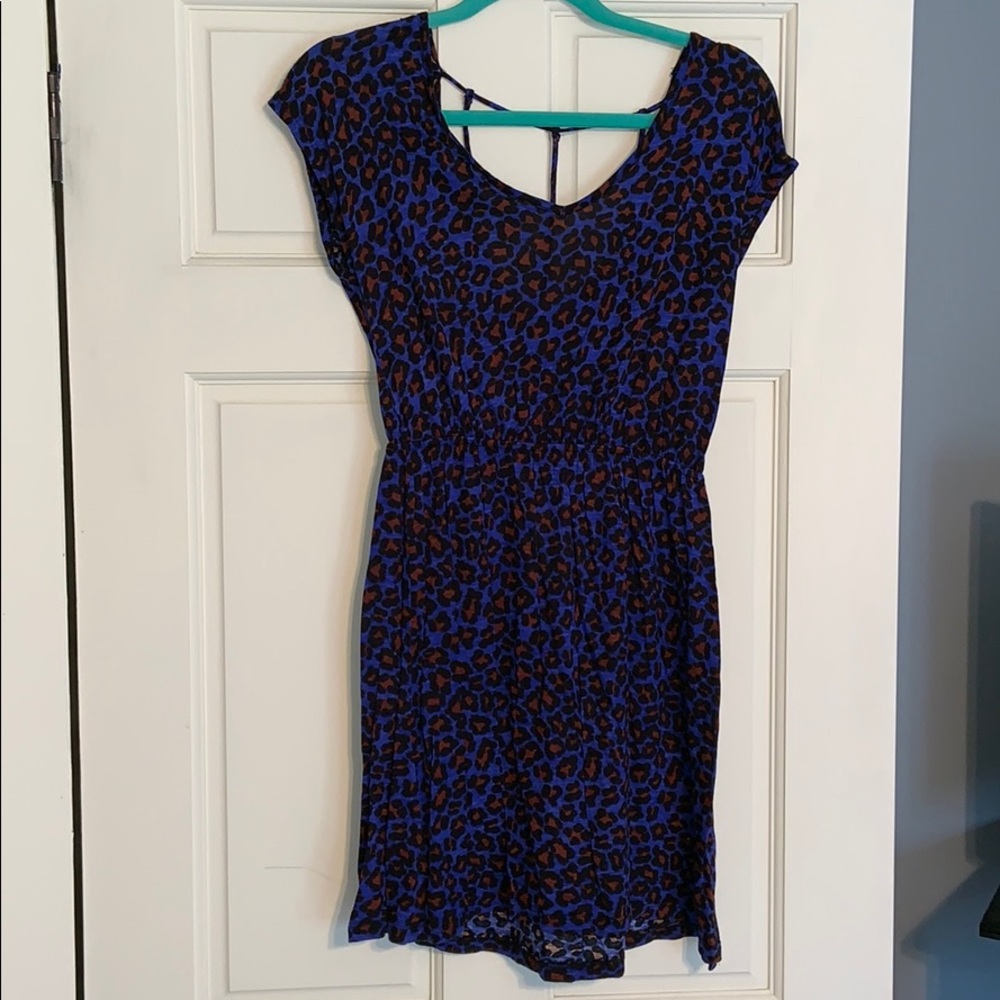 Leopard Dress - blue